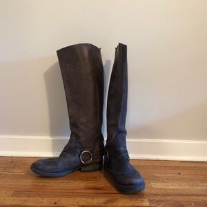 Knee high leather boots